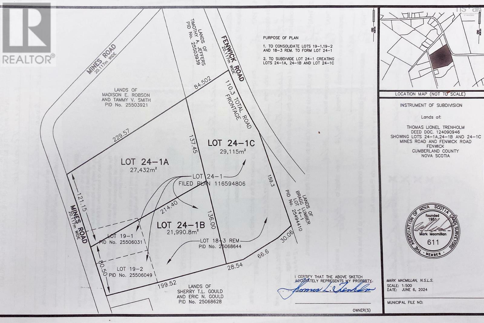 Photo de la propriété:  24-1A Mines Road  NS B0L 1C0 