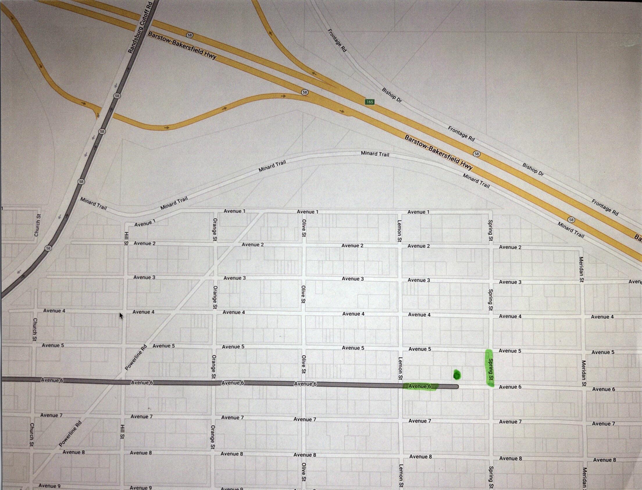 Property Photo:  Avenue 6 / Spring St  CA 93501 