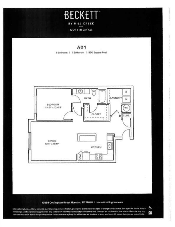 Property Photo:  13958 Cottingham Apt 7111  TX 77048 