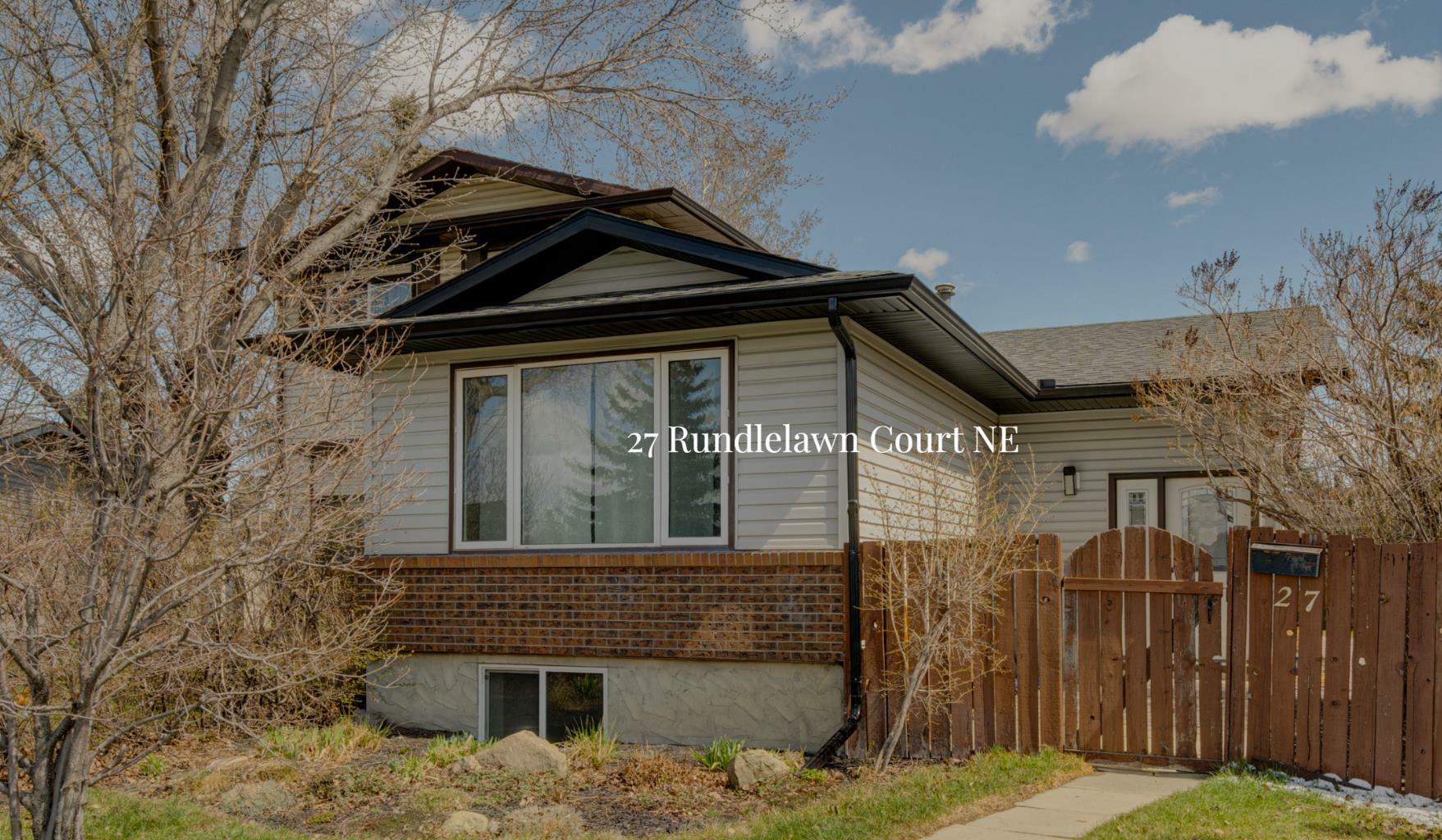 Property Photo: 27 Rundlelawn Court NE AB T1Y 3H3