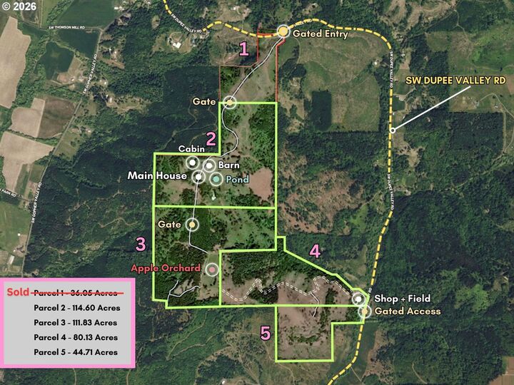 Property Photo:  11890 SW Dupee Valley Rd  OR 97128 