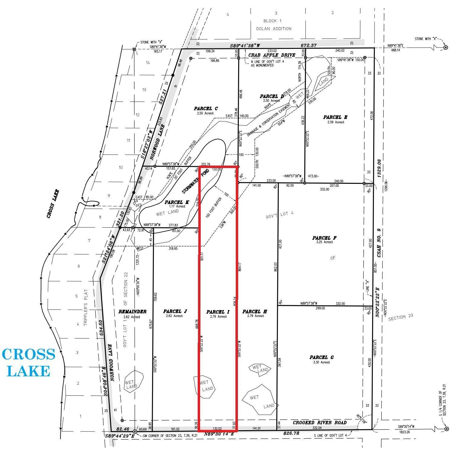 Property Photo: X Crooked River Rd, Lot I MN 55063