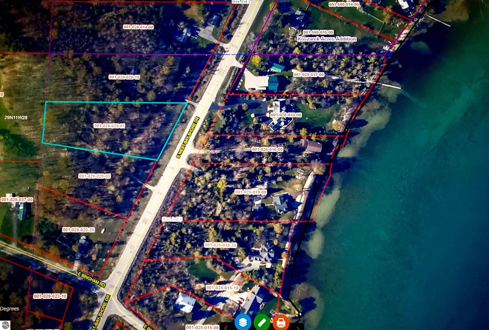 Property Photo:  Land 2.26a M22 SW Bayshore Drive Bay Shore Drive  MI 49684 