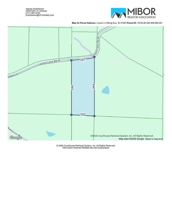 Property Photo: 0 Lovers Lane IN 47040