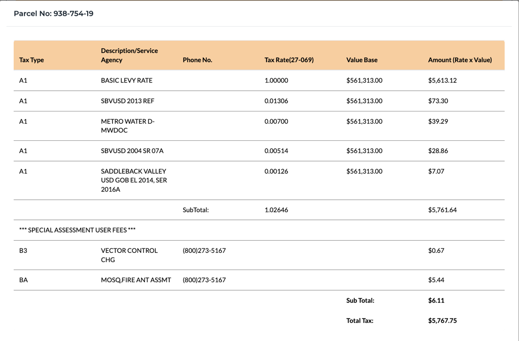 Property Photo: 105 Lugo Ln CA 92692