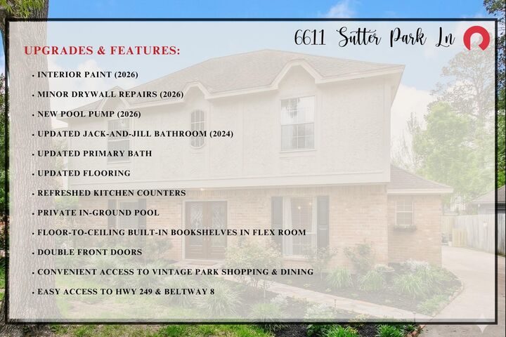 Property Photo: 6611 Sutter Park Lane TX 77066