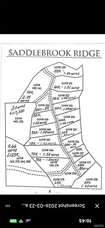 Property Photo:  Lot 153 Saddlebrooke Ridge  MO 63755 