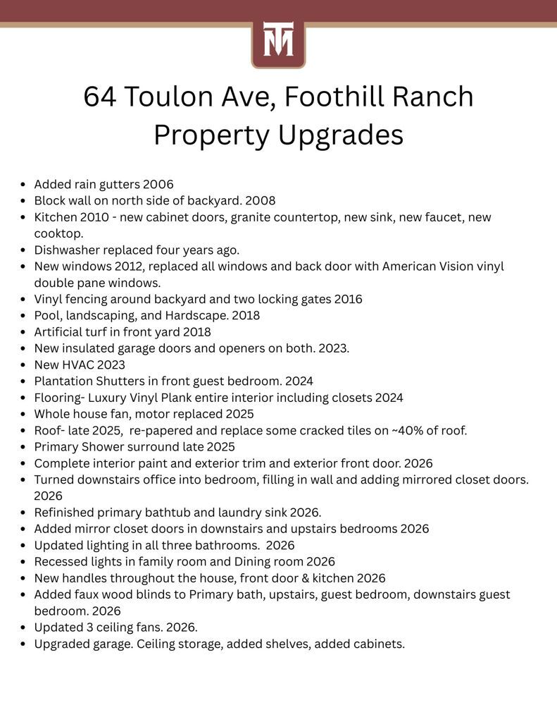 Property Photo:  64 Toulon  CA 92610 