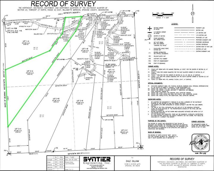 Property Photo:  Nka W Ballard Rd Lot 2-A  WA 99208 