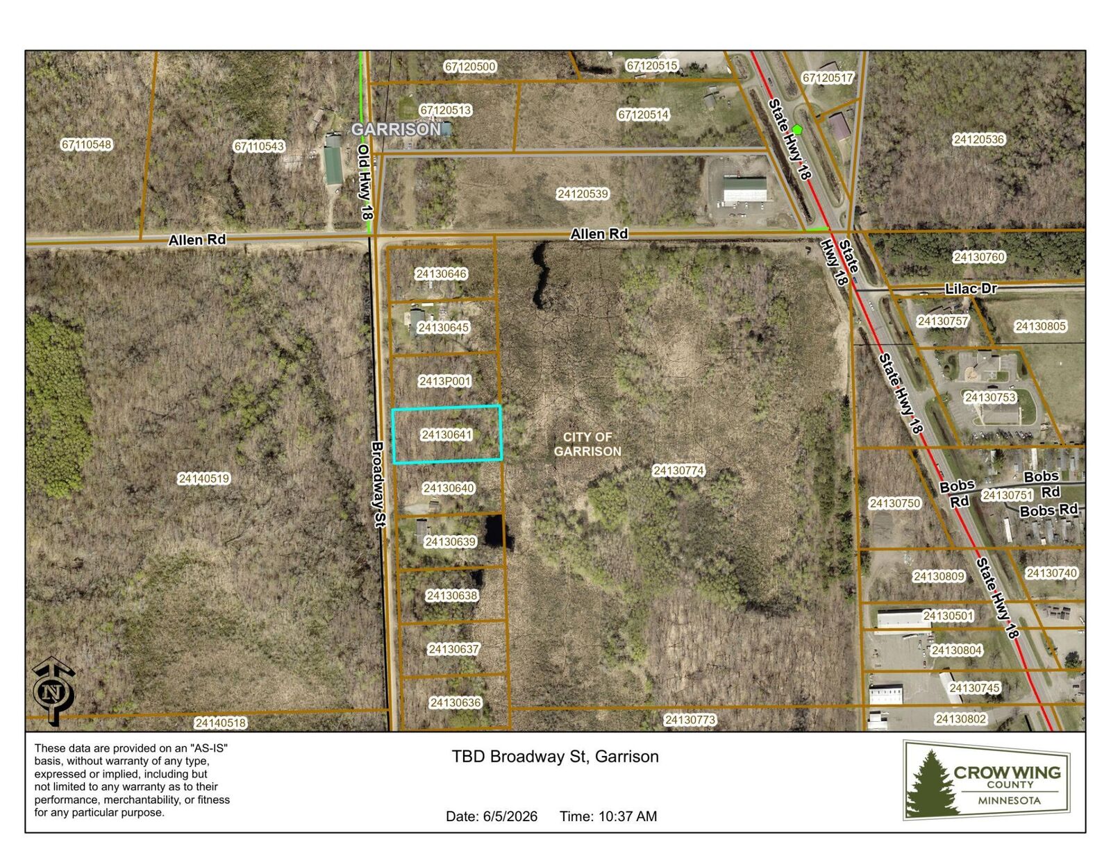 Property Photo: Tbd Broadway St. MN 56450