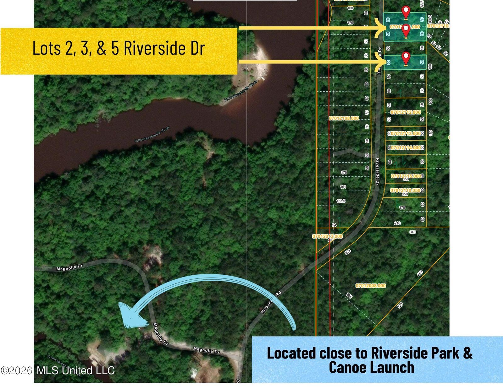 Property Photo: Lot 2,3, 5 Riverside Drive MS 39532