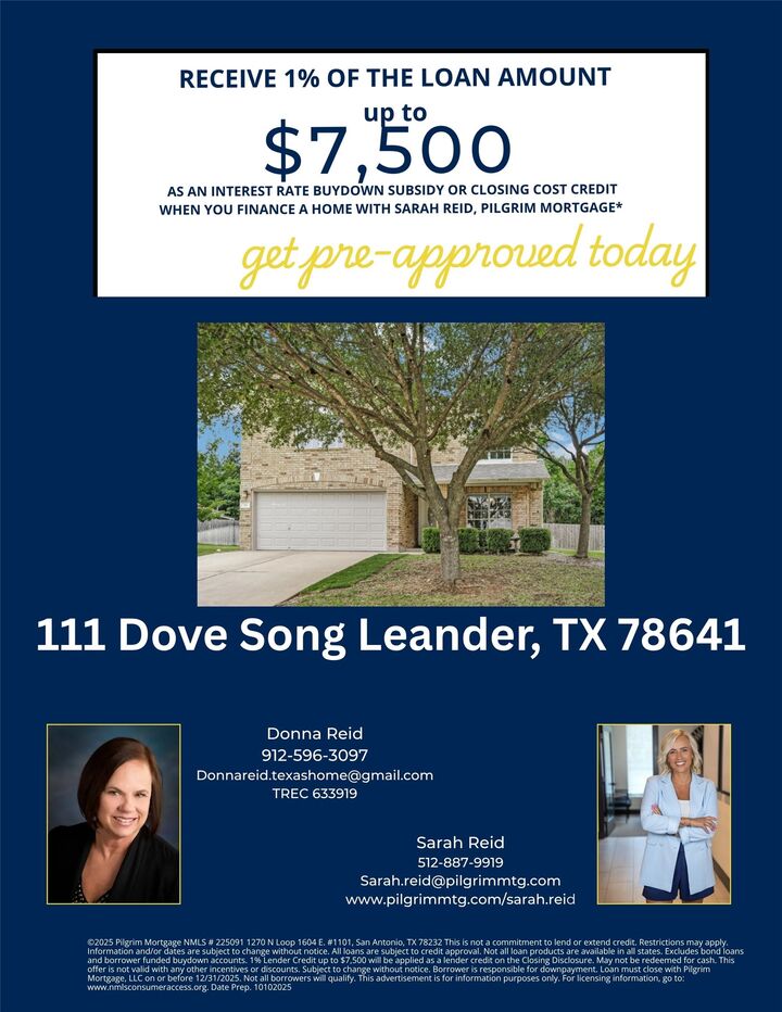 Property Photo:  111 Dove Song Drive  TX 78641 