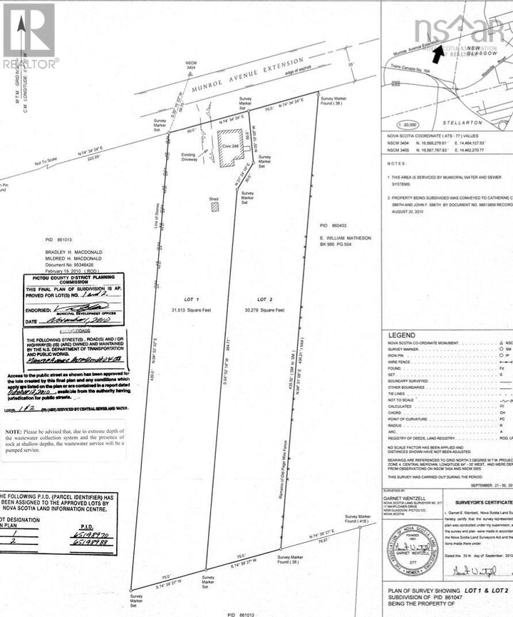 Property Photo:  Lot Munroe Ave Extension  NS B2H 4C5 