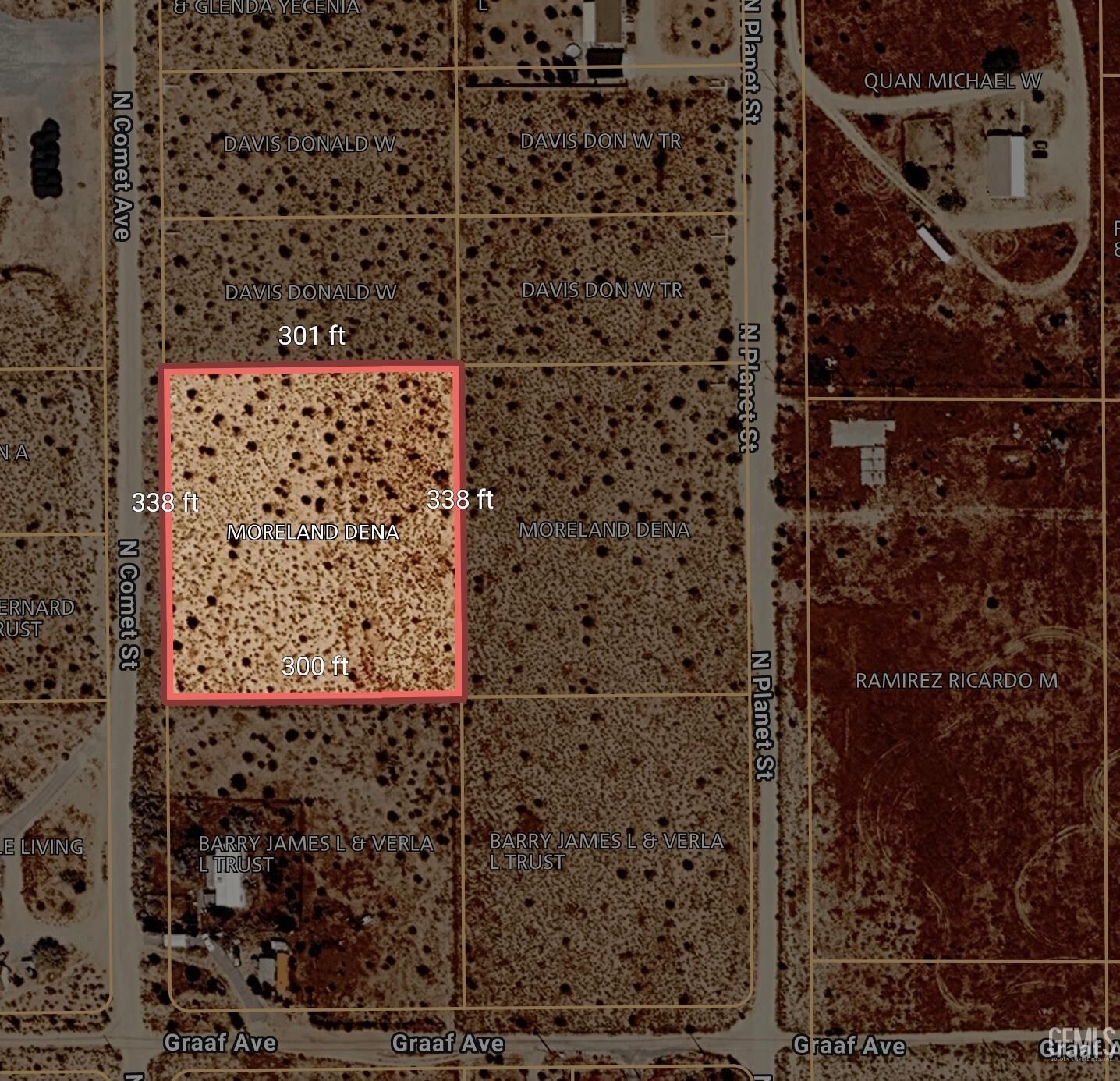 Property Photo: 0 Comet St CA 93555
