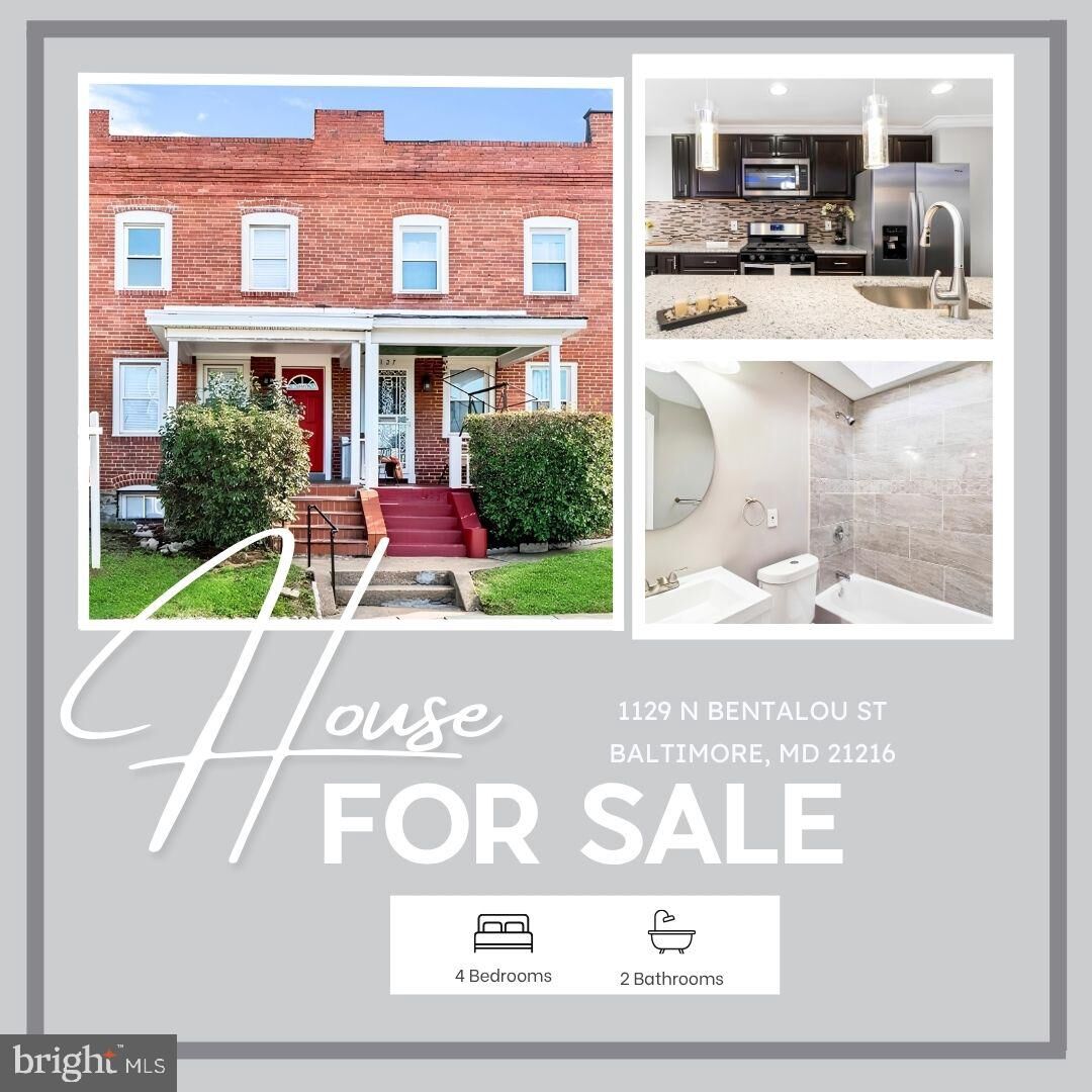 Property Photo: 1129 N Bentalou Street MD 21216