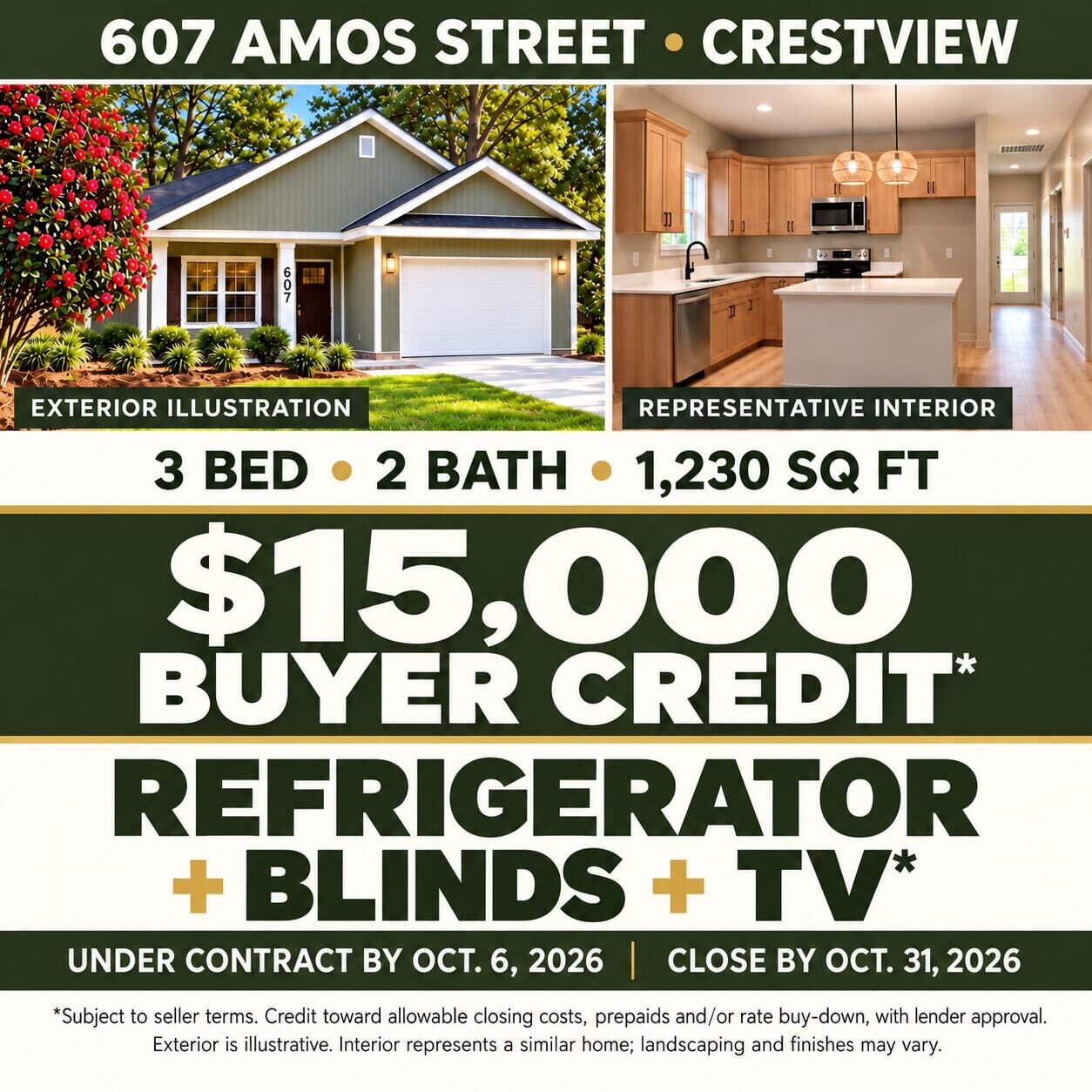 Property Photo:  607 Amos Street  FL 32539 