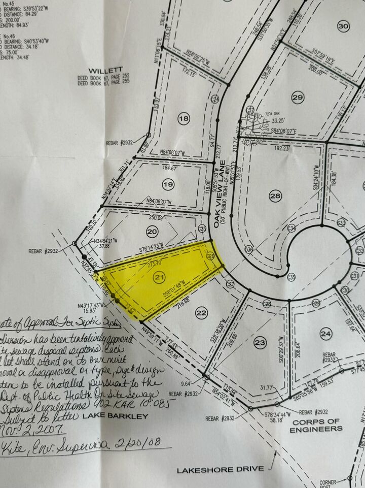 Property Photo:  Lot 21 Oak View Lane  KY 42038 